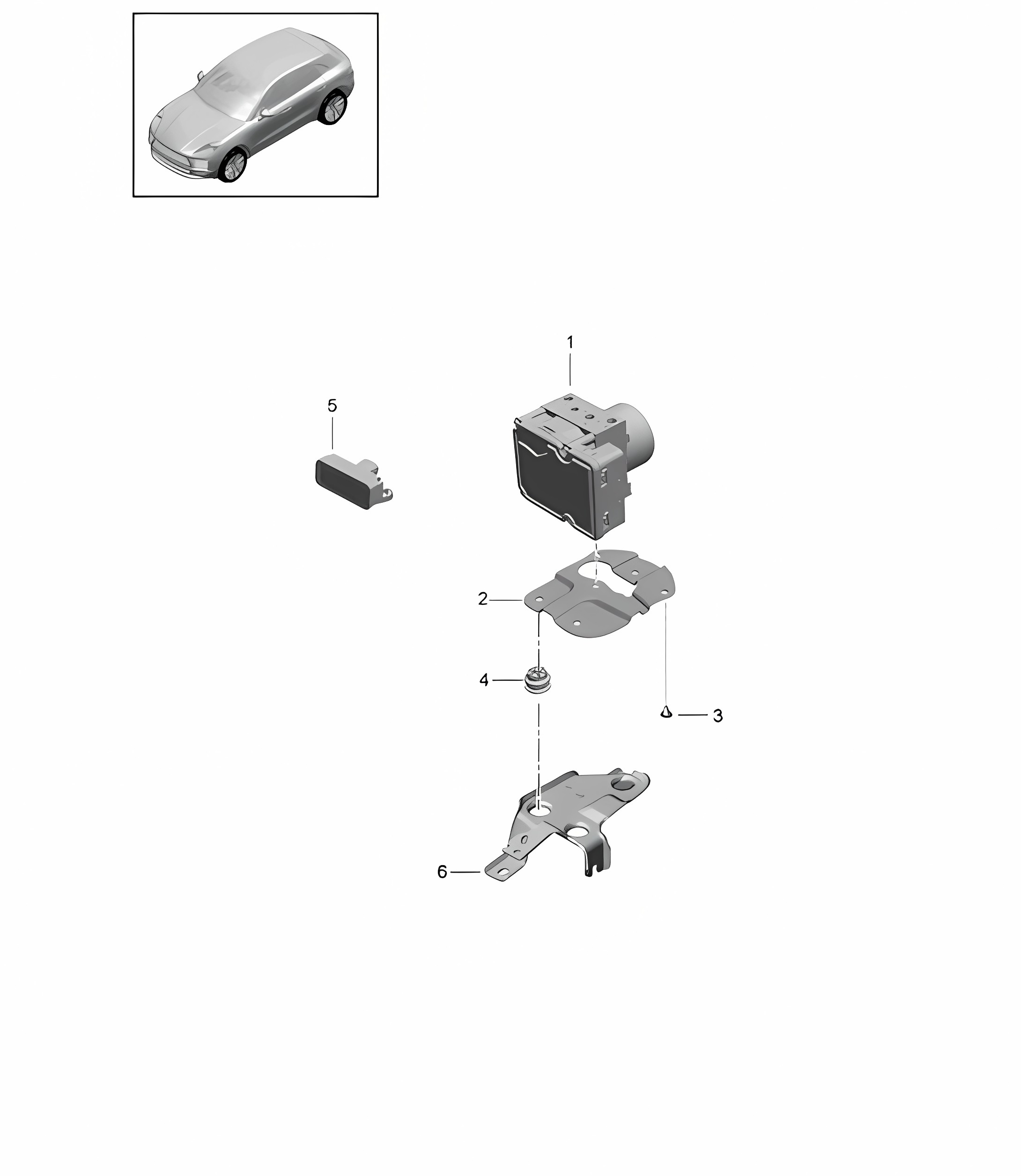 Hydraulic unit  / anti-lock braking system (ABS) 95B (II / III) Macan 2019 - 2024