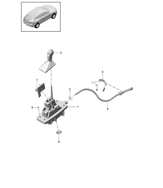 Diagram 701-100 Porsche Macan (95B) MK3 2022>> Hand Lever System, Pedal Cluster 