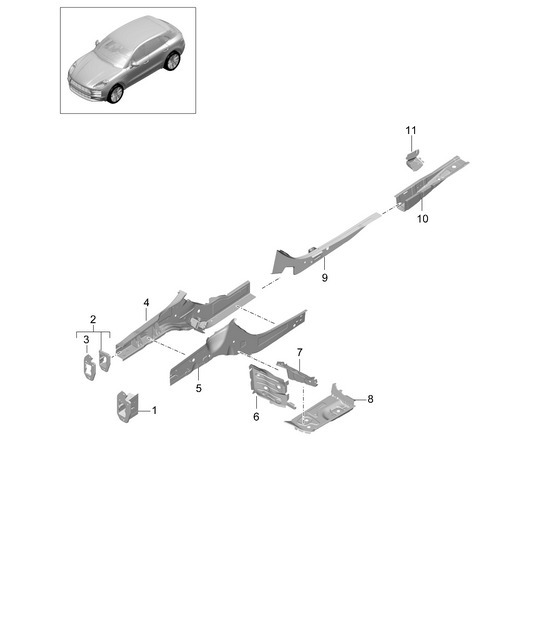 Diagram 801-100 Porsche Macan (95B) MK2 2019-2021 Body