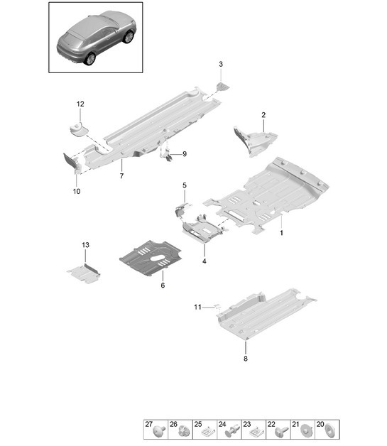 Diagram 801-700 Porsche Macan (95B) MK2 2019-2021 Body