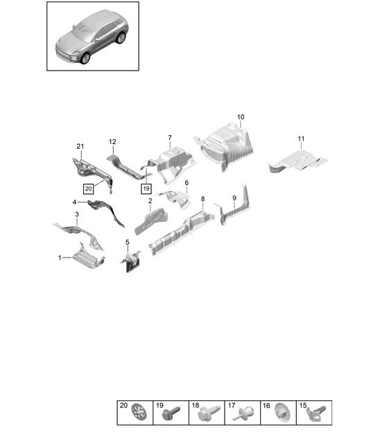 Diagram 801-725 Porsche Macan (95B) MK2 2019-2021 Body