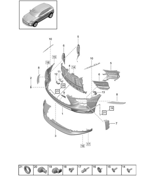Diagram 802-010 Porsche Macan (95B) MK2 2019-2021 Body