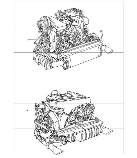 Diagram 101-00 Porsche 968 CS 3.0L 1993-95 Engine