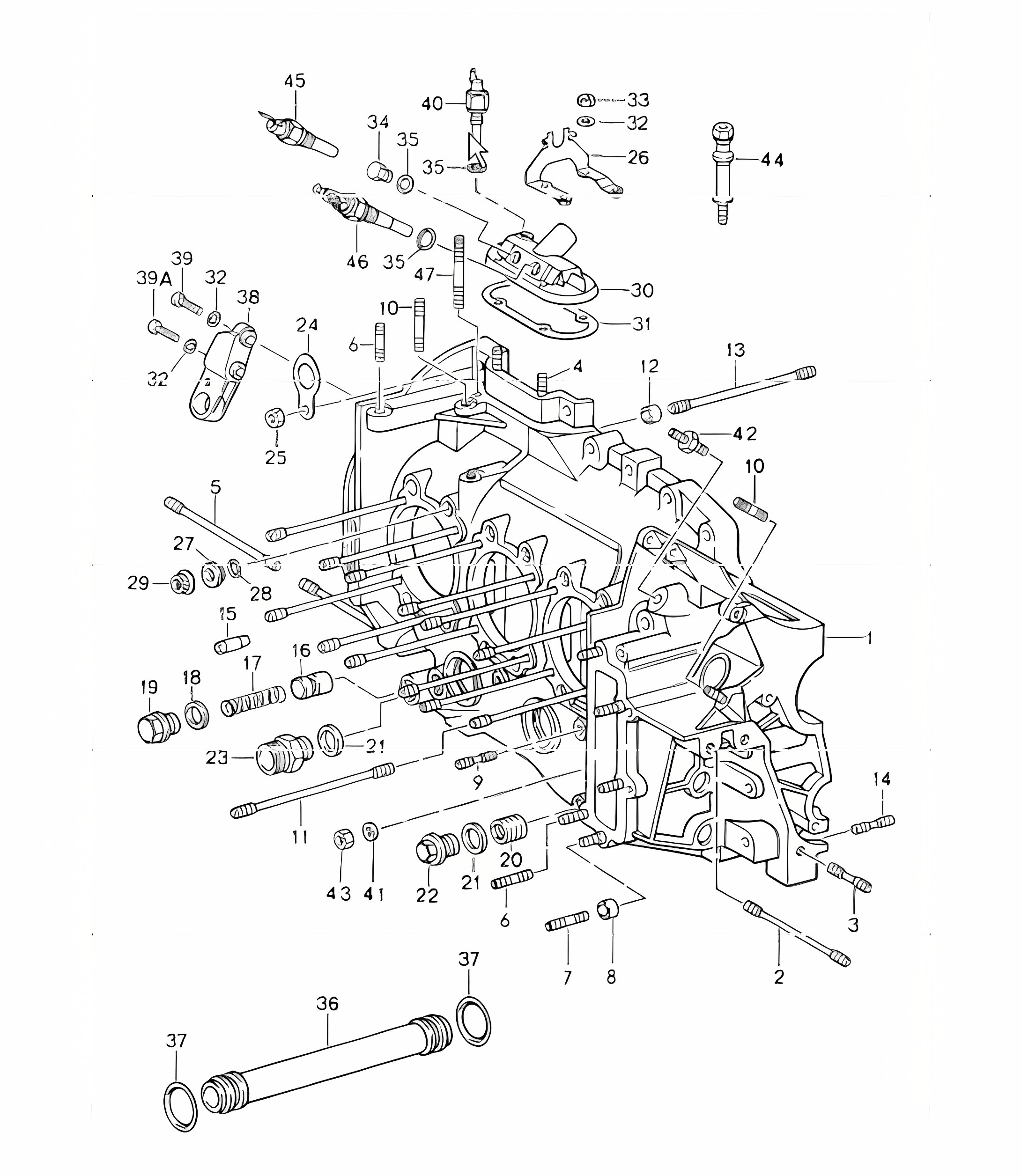 crankcase left 964 1989-94