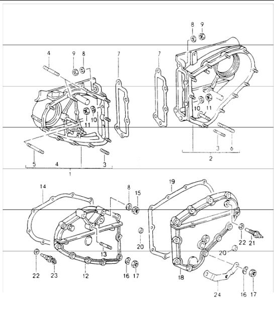 Diagram 103-06 Porsche Boxster 981 2.7L 2012-16 Engine