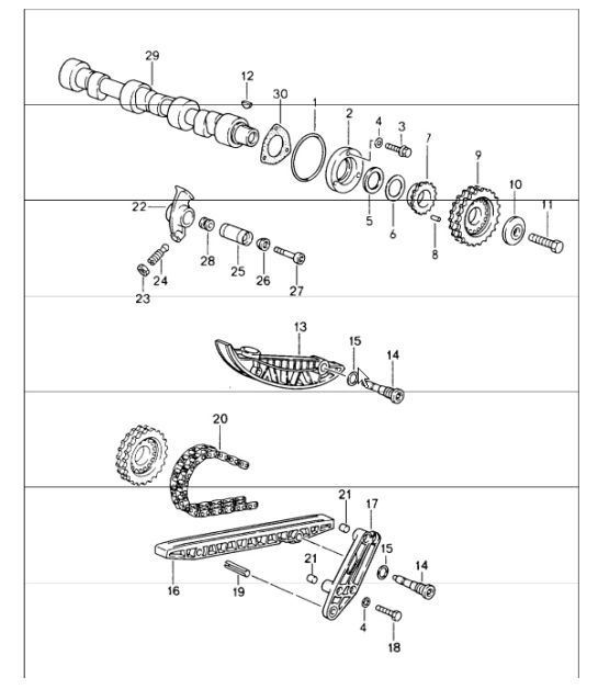Diagram 103-10 Porsche Panamera 970 MK1 (2009-2013) Engine