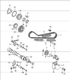 comando valvola sinistro 964 TURBO M30.69 1991-92