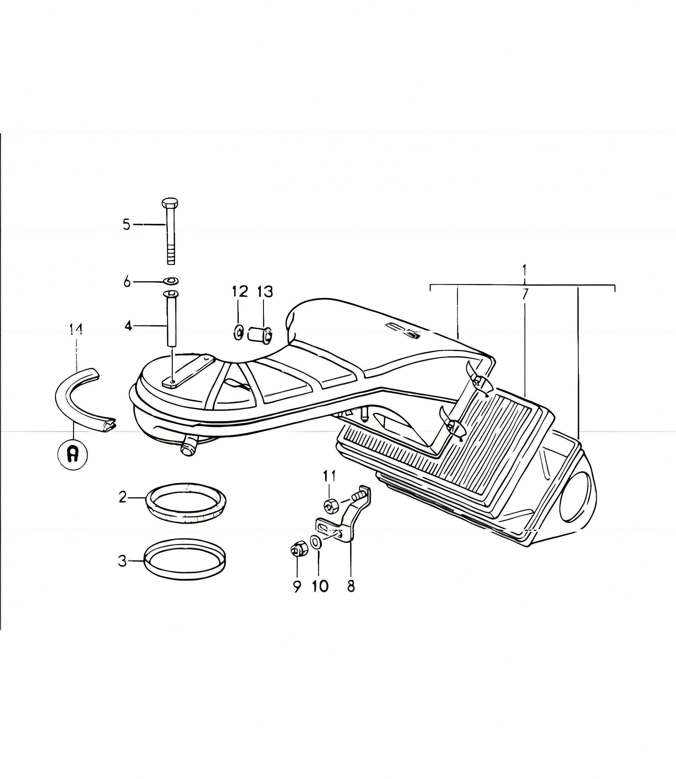 air cleaner 964 TURBO M30.69 and M64.50 1991-94
