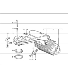 air cleaner 964 TURBO M30.69 and M64.50 1991-94