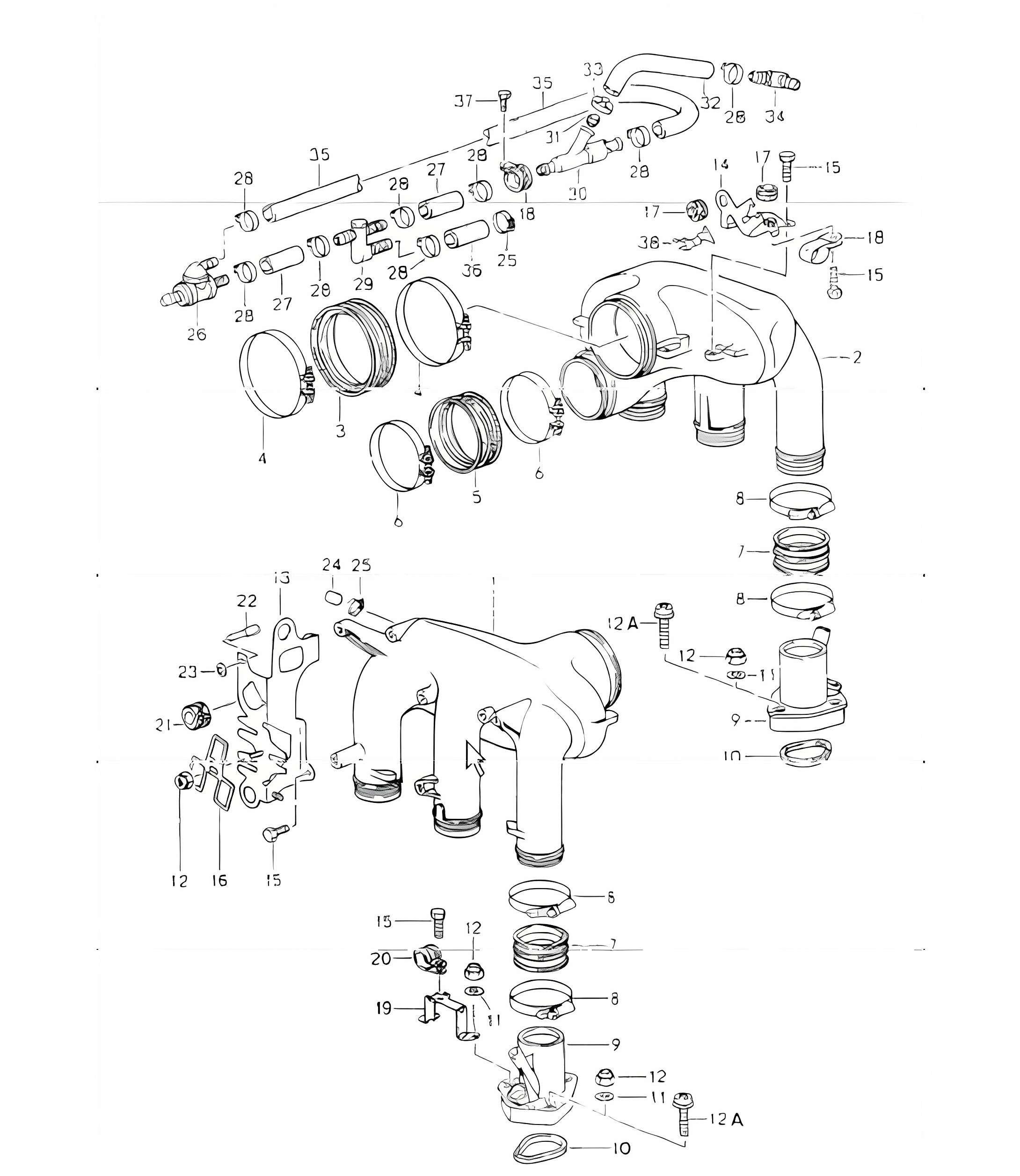 l-jetronic: intake distributor 964  M64.01/02/03 1989-94