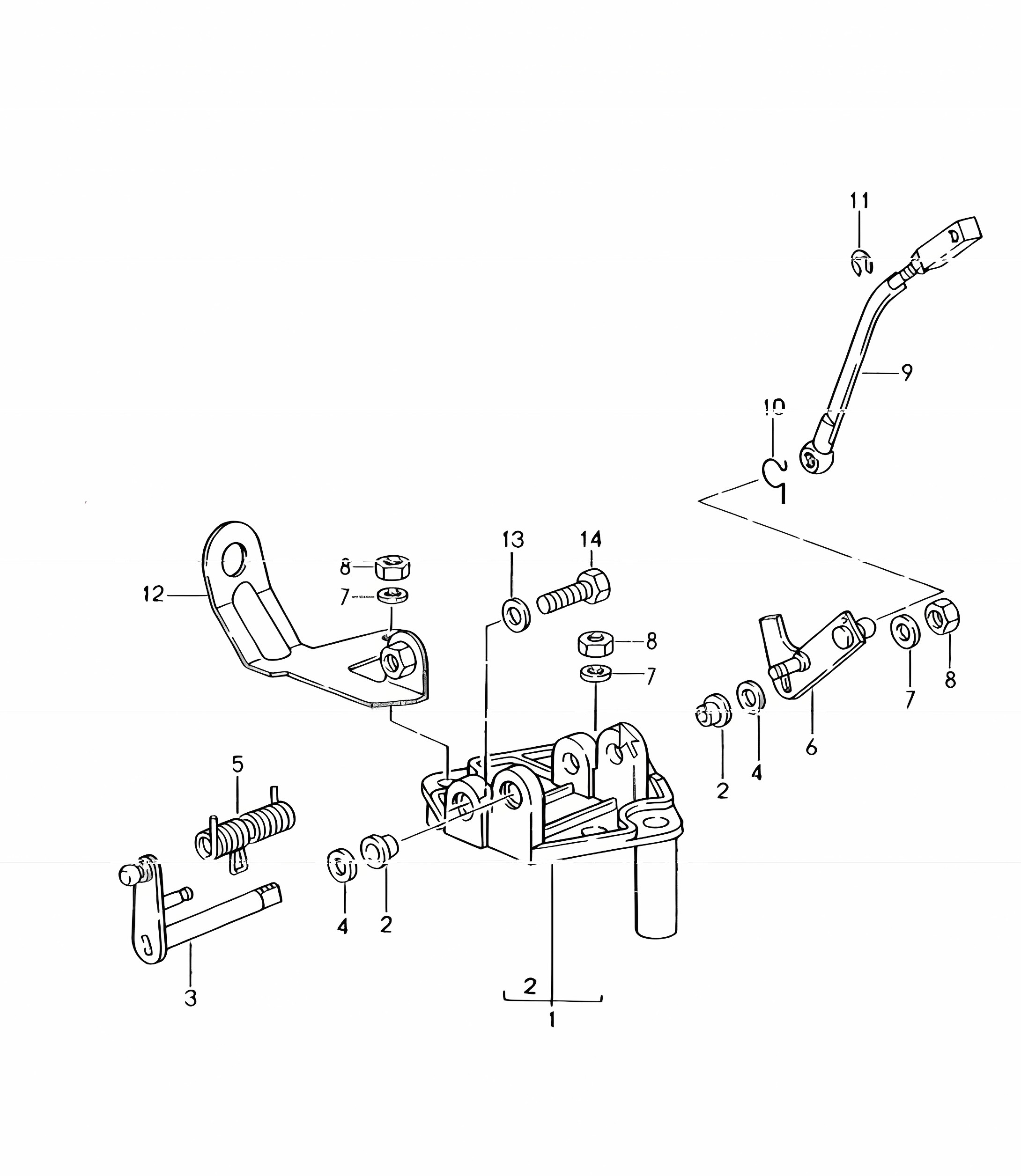 bracket, throttle linkage 964 TURBO M30.69 and M64.50 1991-94