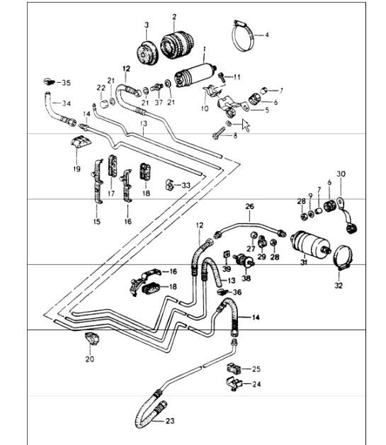 Diagram 201-05 Porsche 924S 2.5L 1986-87 
