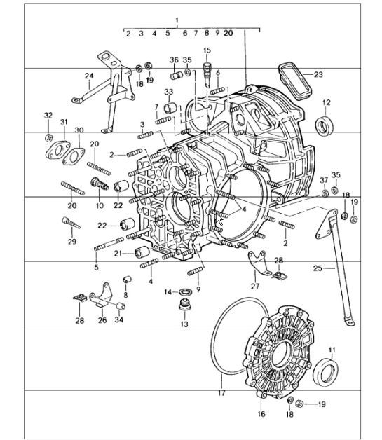 Diagram 302-00 Porsche 996 (911) (1997-2005) Transmission