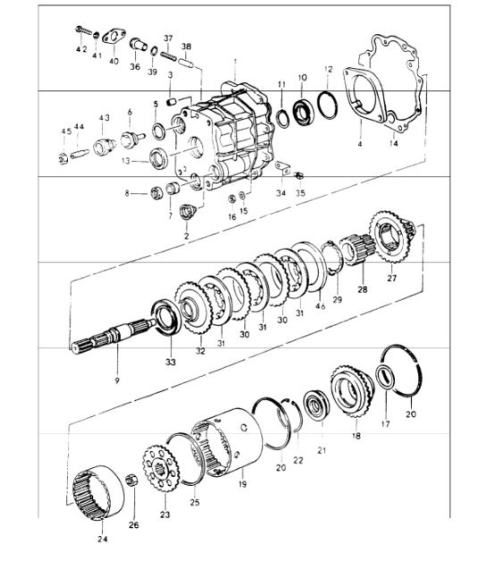 Diagram 302-10 Porsche 924 (1977-1988) Transmission