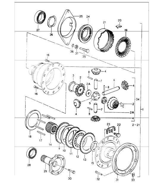 Diagram 305-00 Porsche 997 MKII GT2 RS 2011-13 Transmission