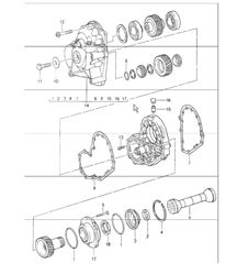 tiptronic spur gears intermediate plate 964 CARRERA 2 A50.01/02/03 1990-94