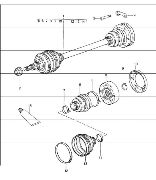 Diagram 401-10 Porsche Boxster 986/987/981 (1997-2016) Assale anteriore, sterzo 
