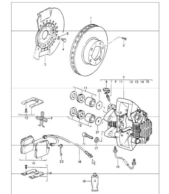 Diagram 602-01 Porsche Cayman 987C / 981C (2005-2016) Wheels, Brakes