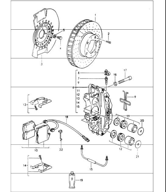 Diagram 602-05 Porsche Cayman 987C / 981C (2005-2016) Wheels, Brakes