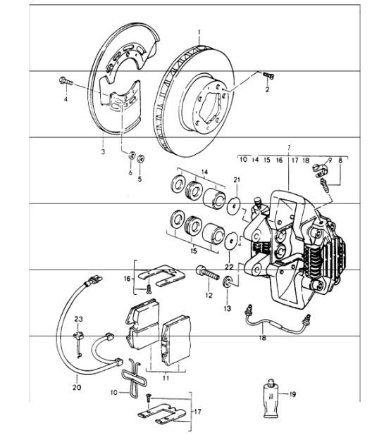Diagram 603-01 Porsche 991 (911) MK1 2012-2016 Wheels, Brakes