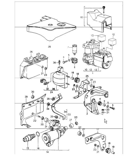 Diagram 605-00 Porsche 991 (911) MK1 2012-2016 Wheels, Brakes