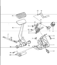pedals tiptronic 964 1989-94