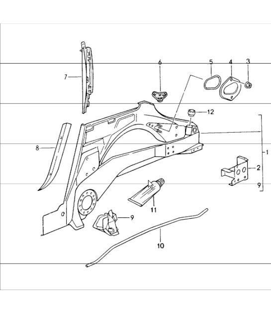 Diagram 801-25 Porsche Macan (95B) MK1 (2014-2018) Body