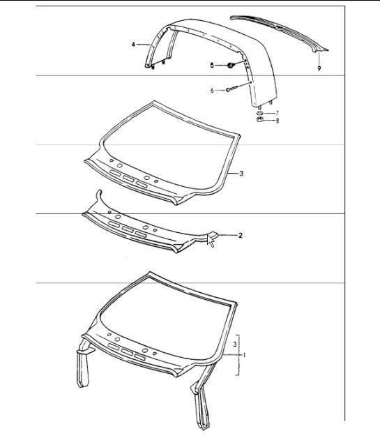Diagram 801-33 Porsche Macan (95B) MK1 (2014-2018) Body