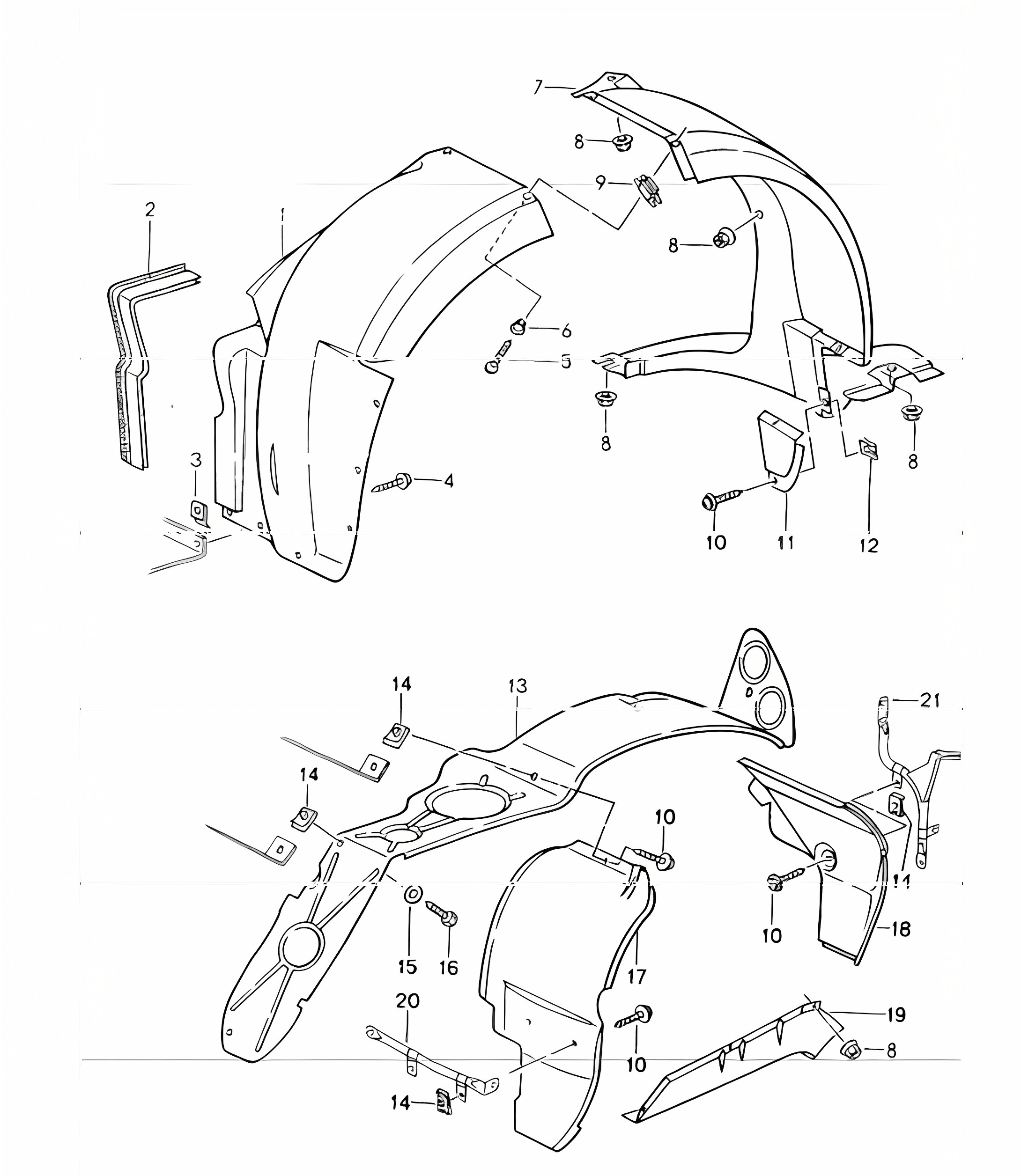 cover wheel housing 964 1989-94