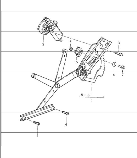 Diagram 804-10 Porsche Cayenne 9PA (955) 2003-2006 Carrosserie