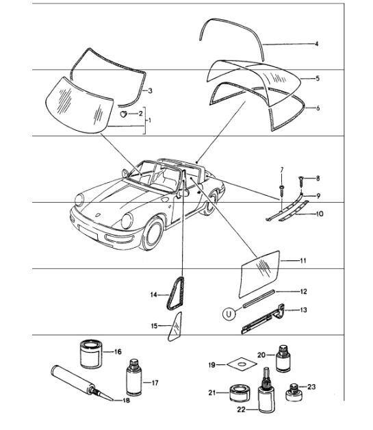 Diagram 805-05 Porsche 955 Cayenne 3.2L V6 2003-06 Body