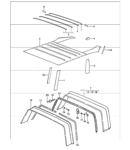 Diagram 807-06 Porsche Boxster 986/987/981 (1997-2016) Carrozzeria