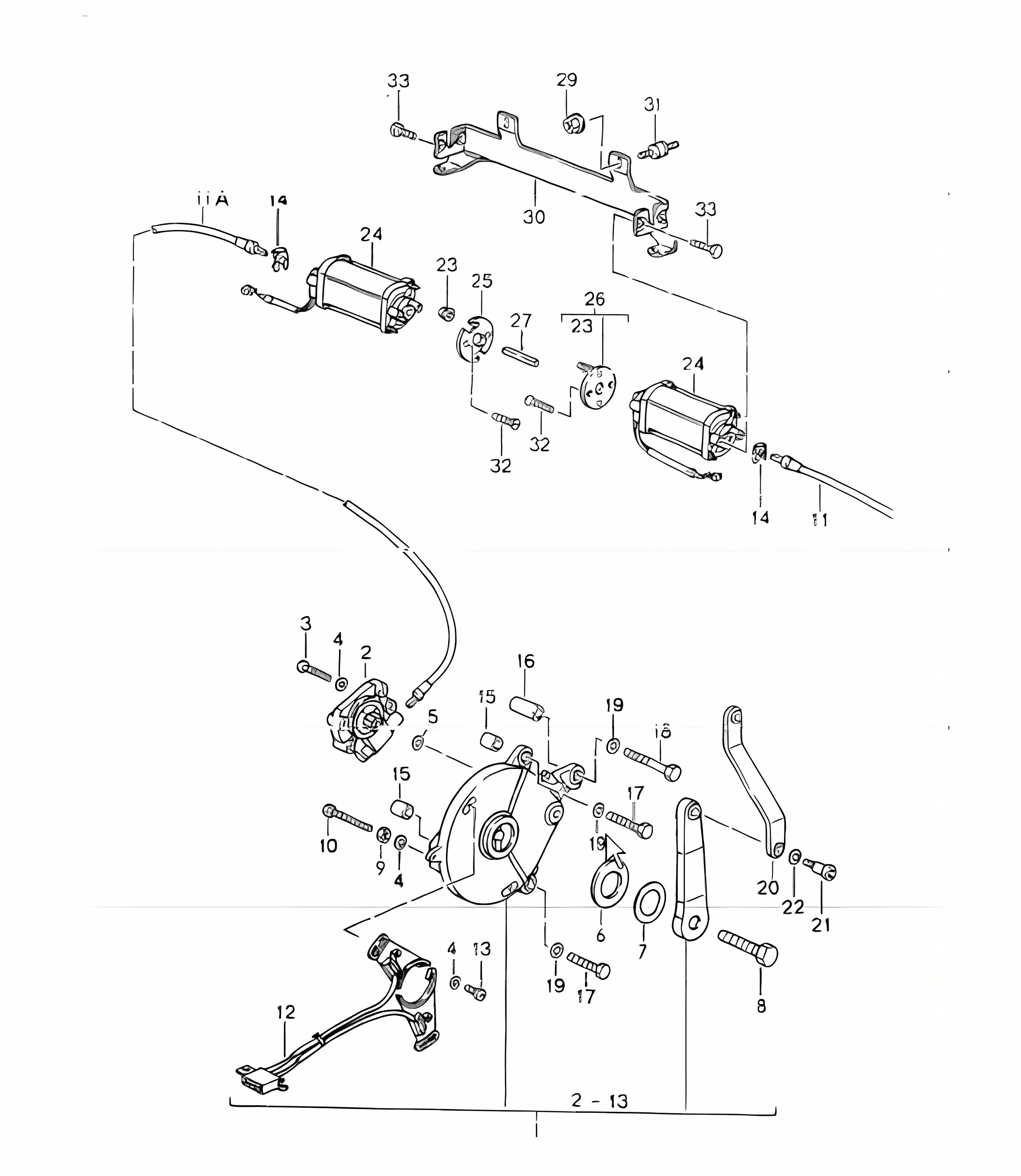 convertible top driving mechanism 964 CABRIO 1989-94