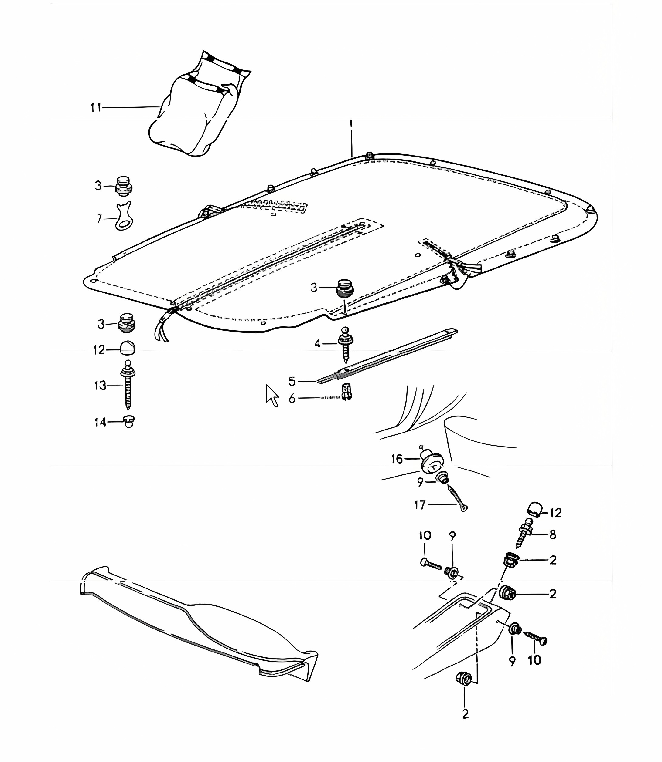 tonneau cover 964 CABRIO 1989-94