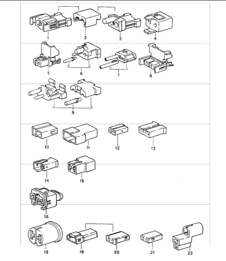 connector housing 2-pole 964 1989-94