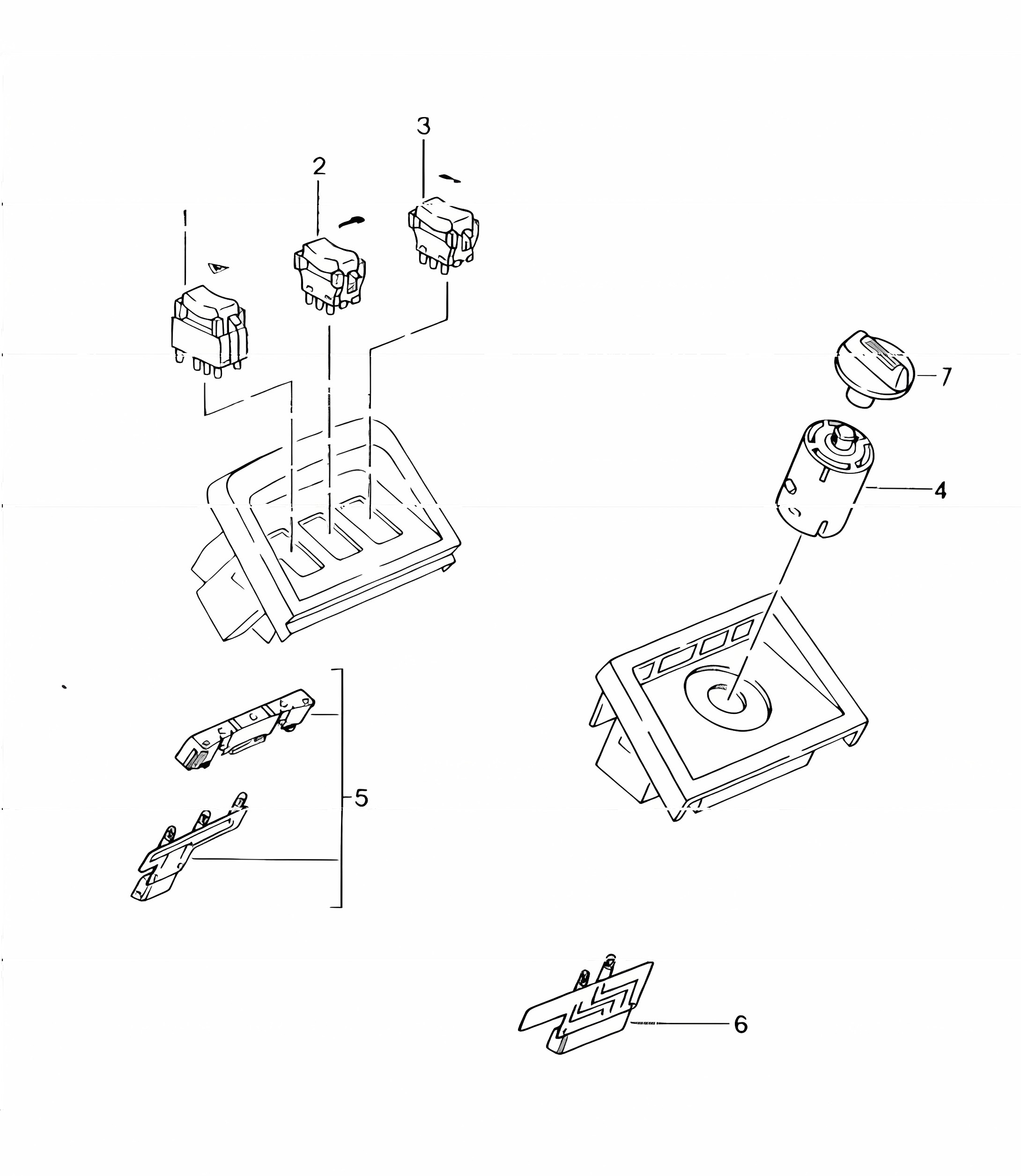 switch centre console 964 1989-94