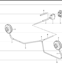 headlight levelling system 964 M605 1989-94