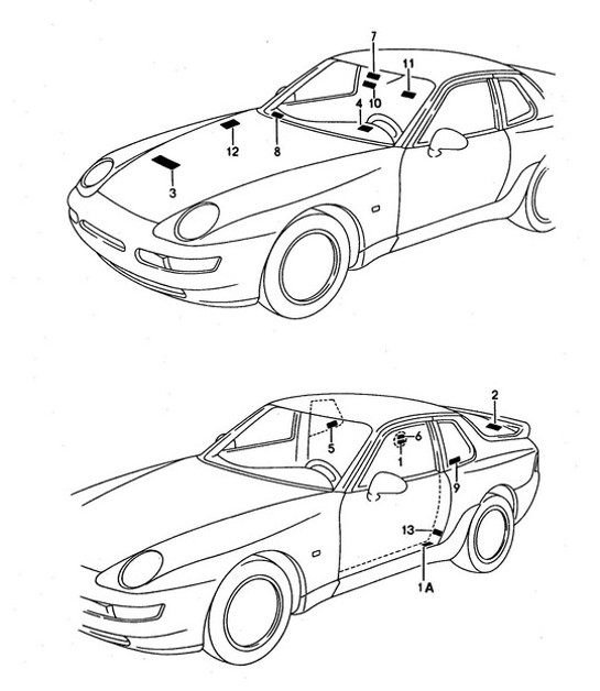 Diagram 001-005 Porsche Boxster 981 Spyder 3.8L 2016 Accessories & others 