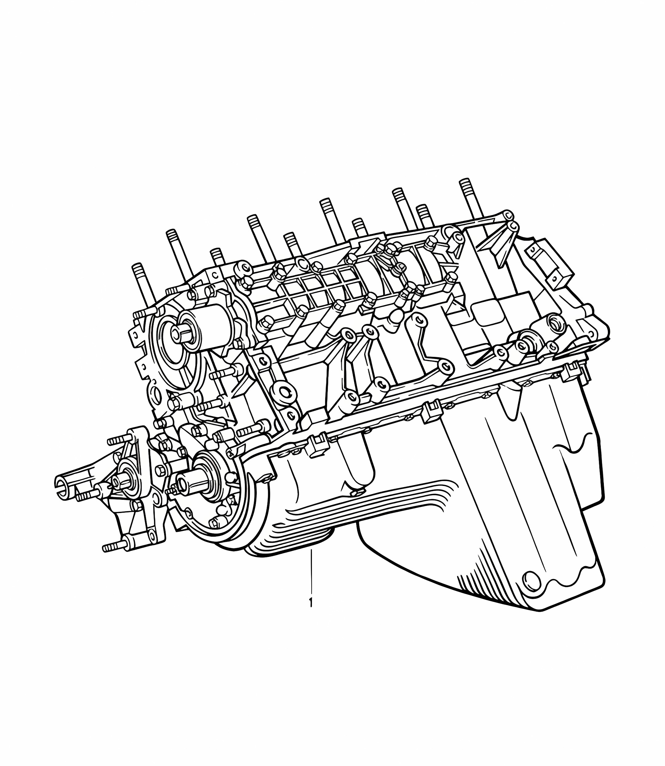 Short engine / Crankcase (Model:  M44.43/44)  968 1992-95