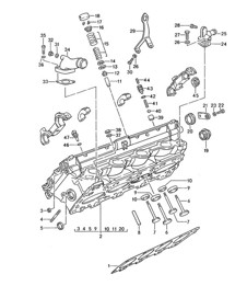 Cylinder head / Valves (Model: M44.43/44)  968 1992-95