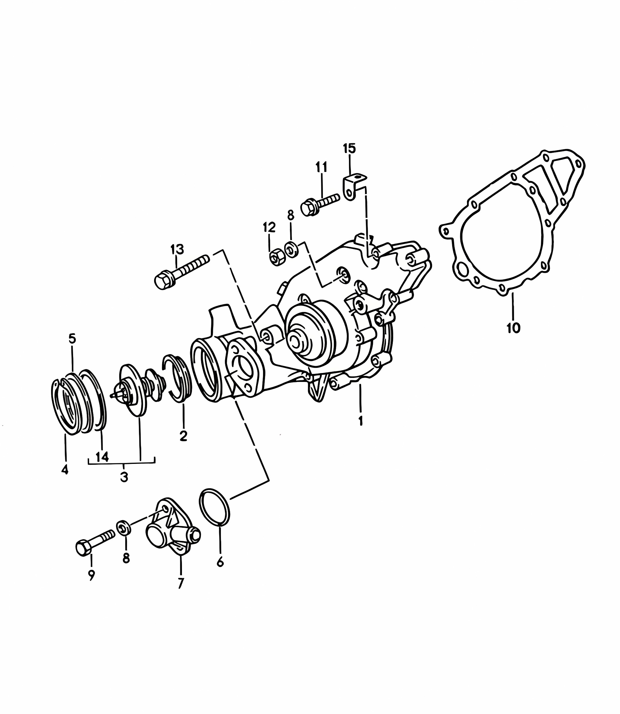 Water pump (Model: M44.43/44) 968 1992-95