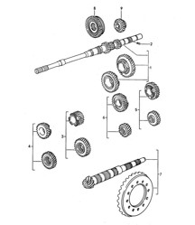Handgeschakelde versnellingsbak / Tandwielsets (Model: G44.00) 968 1992-95