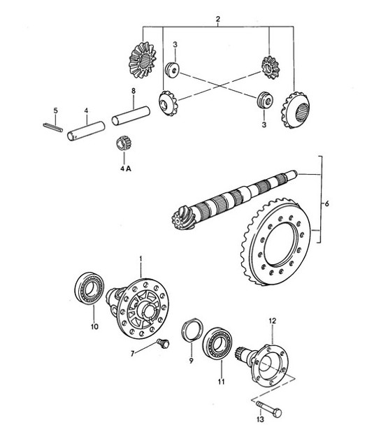 Diagram 305-000 Porsche 993 (911) C2 1994-97 Übertragung