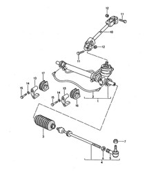 Direction assistée / Boîtier de direction / Barre de direction 968 1992-95