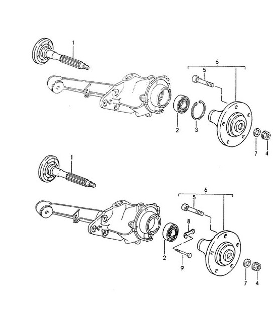 Diagram 501-005 Porsche 993 (911) RS 1994-97 Essieu arrière