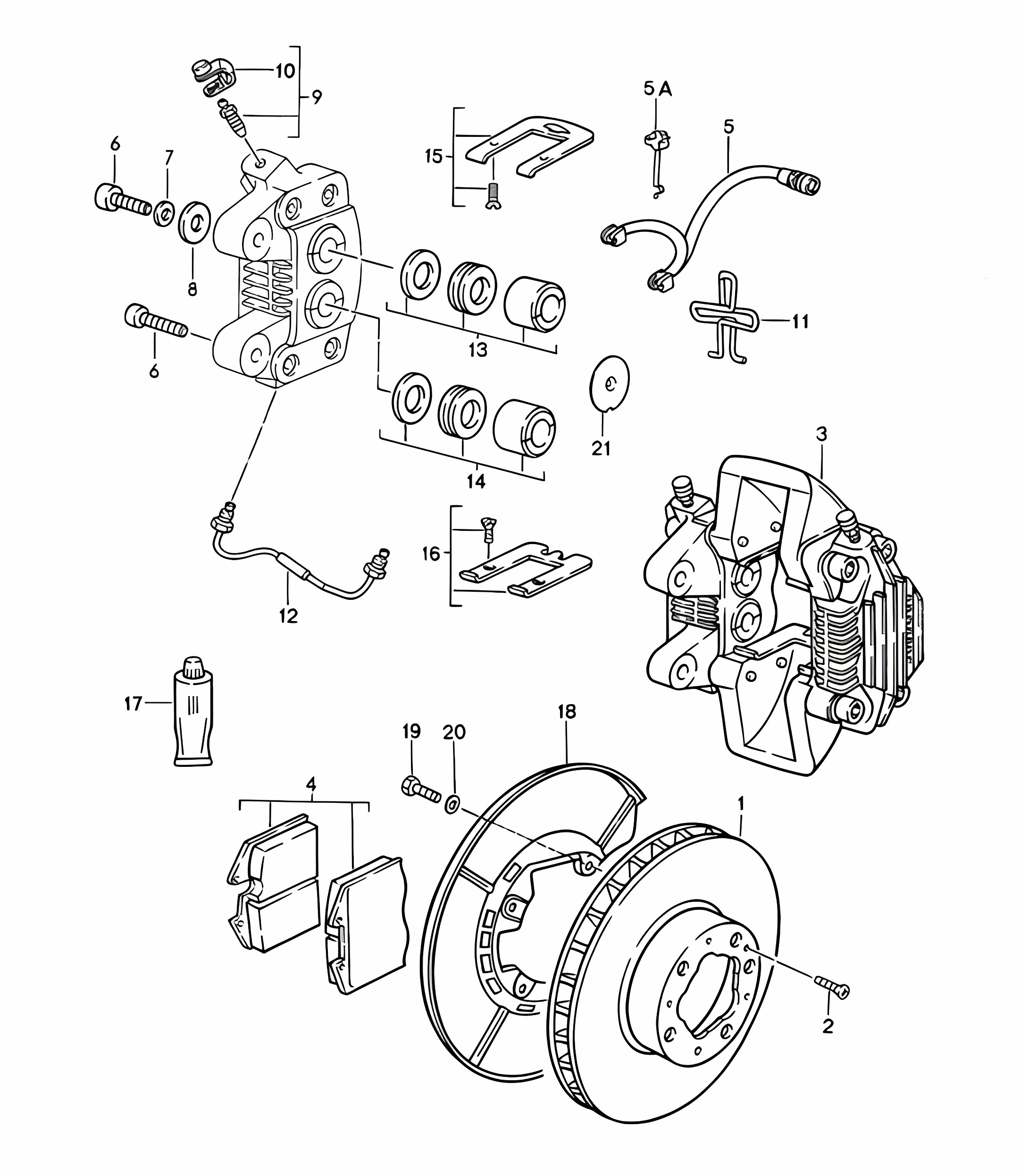 Disc brake / Rear axle 968 1992-95