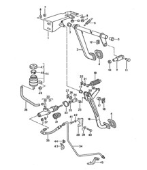 Rem / Koppeling / Pedalen / Rechtsgestuurd 968 1992-95