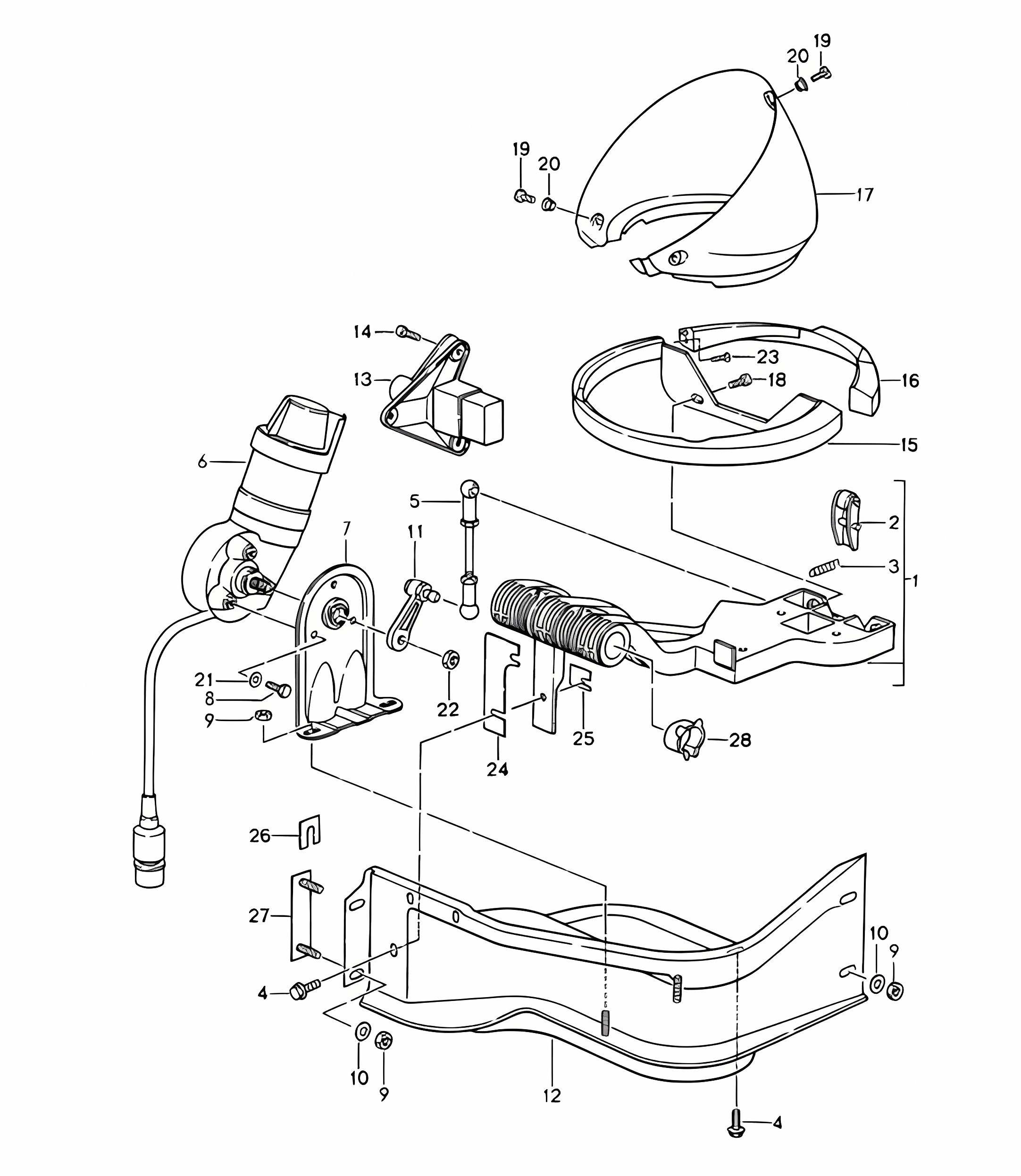 Pop-up headlight 968 1992-1995