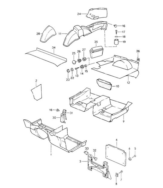 Diagram 807-005 Porsche 997 MKII GT2 RS 2011-13 Carrosserie