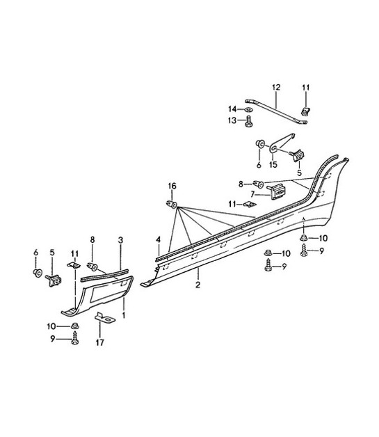 Diagram 810-005 Porsche 957 Cayenne S / GTS 4.8L 2007-10 Body